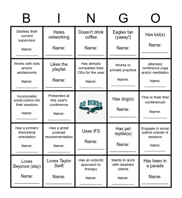 Networking Bingo Card
