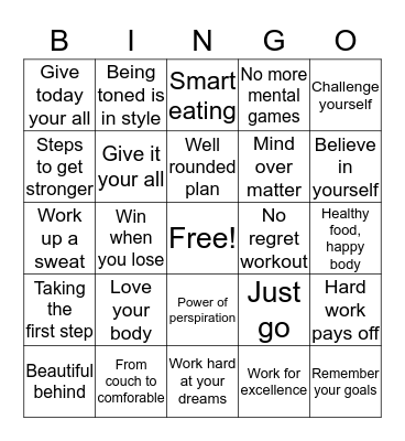 TOPS MOTIVATIONAL QUOTES Bingo Card