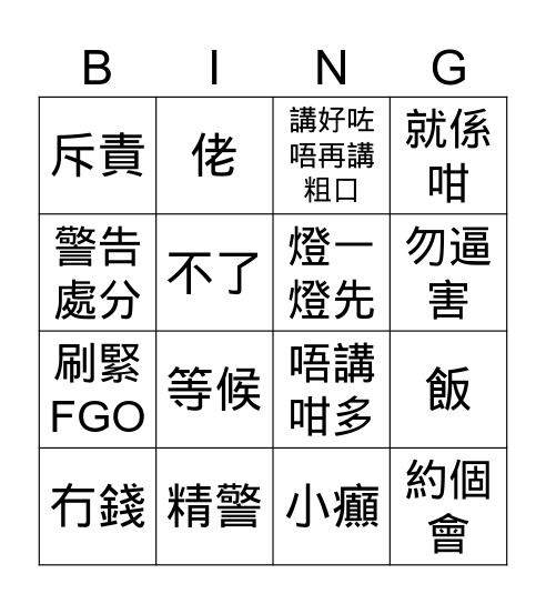 OSM BINGO Card
