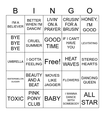 Candy Bar Bingo (Blue Card) Bingo Card