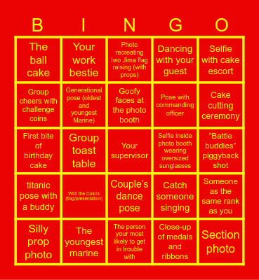 MIG BALL BINGO Card
