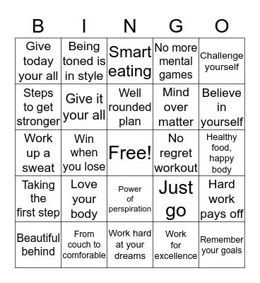 TOPS MOTIVATIONAL QUOTES Bingo Card