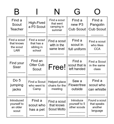 Get to know you BINGO! Bingo Card