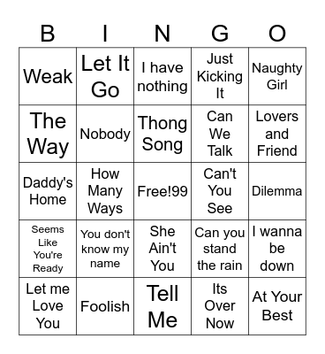Rhythm & Bingo Card