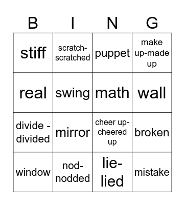 Pinocchio Learns to Love Bingo Card
