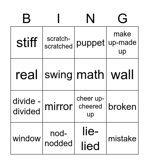Pinocchio Learns to Love Bingo Card