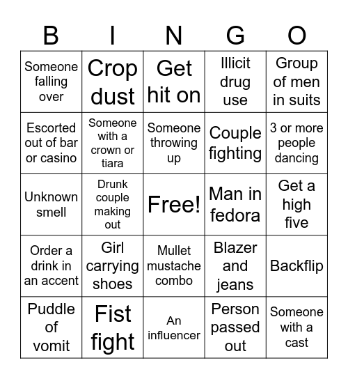 Freemont Bingo Card