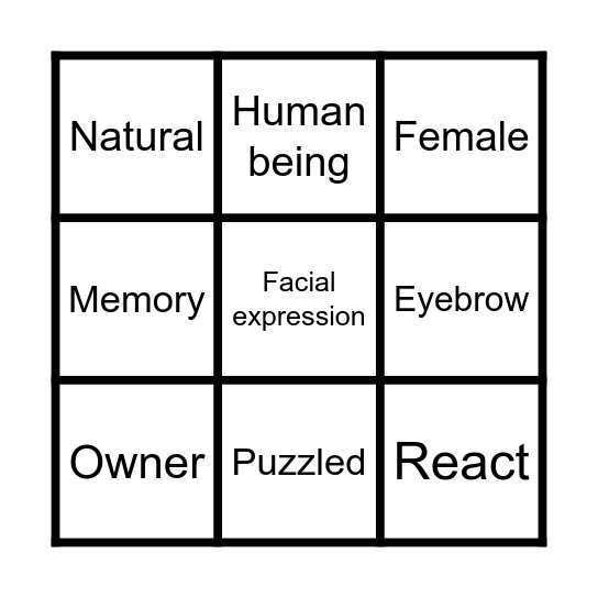 Unit 3B Key Words 4 Bingo Card