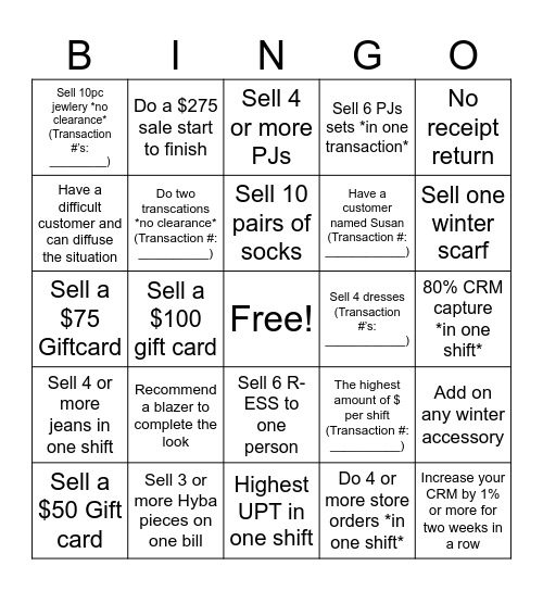❆ REITMANS HOLIDAY ❆ Bingo Card