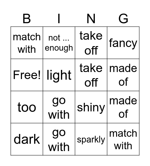 Bingo Game Bingo Card