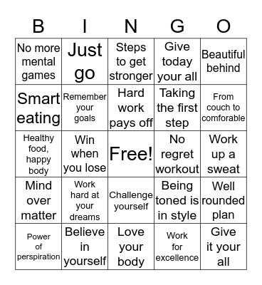 TOPS MOTIVATIONAL QUOTES Bingo Card