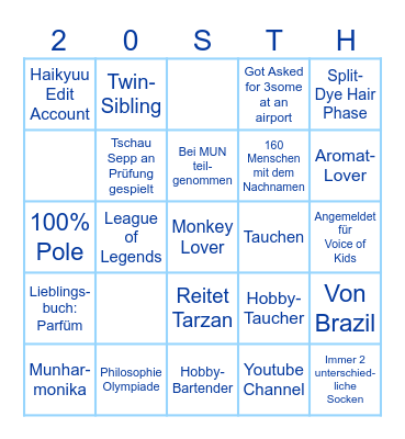 Happy Birthday Bingo Card