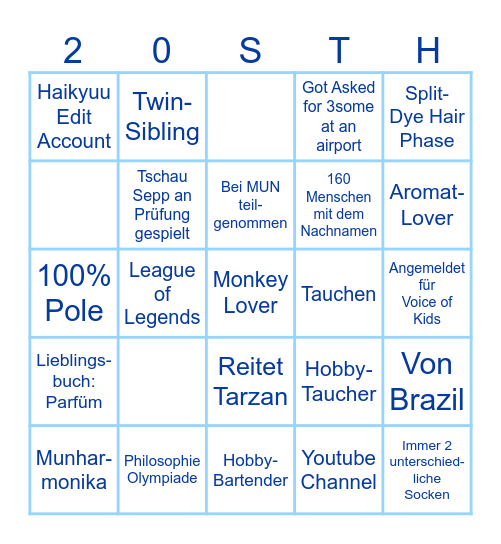 Happy Birthday Bingo Card
