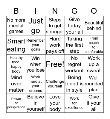 TOPS MOTIVATIONAL QUOTES Bingo Card