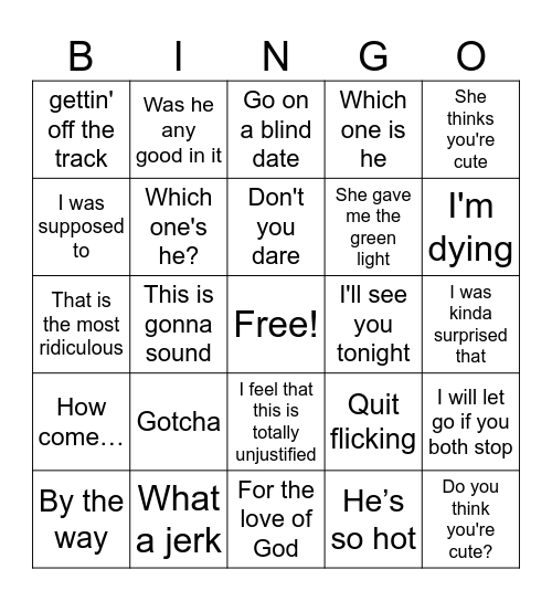 Friends 213b Bingo Card