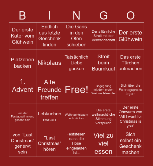 Es weihnachtet sehr... Bingo Card