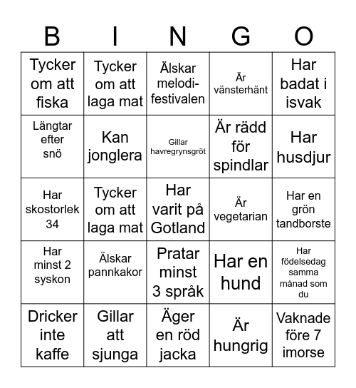 Mingelbingo Card