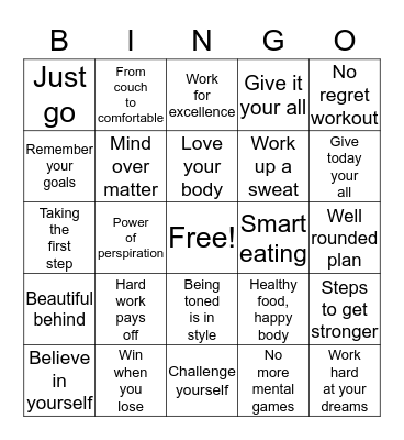 TOPS MOTIVATIONAL QUOTES Bingo Card