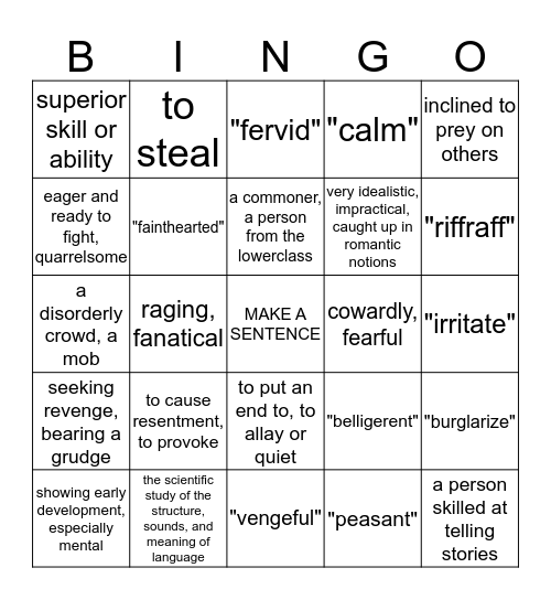 POWERPLUS VOCABULARY 2.16 Bingo Card