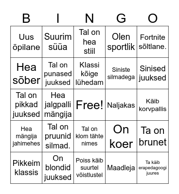 Saamuel Mitt Bingo Card