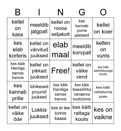 Aleksander ventsel Bingo Card
