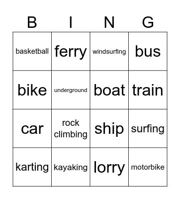 BINGO Card