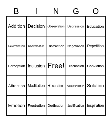 - ion Bingo Card