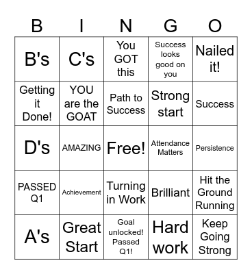 You are A SUPERSTAR! Bingo Card