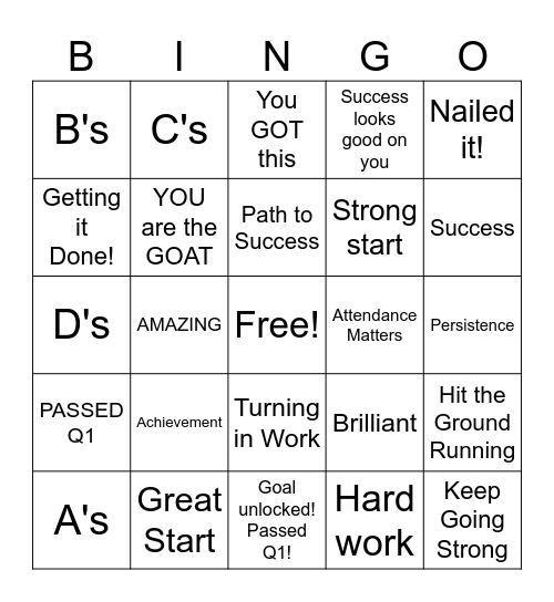 You are A SUPERSTAR! Bingo Card
