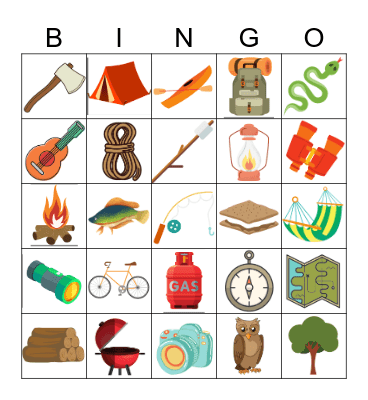 Camping Bingo Card
