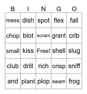 Calvin spelling 11/7 and 11/11 Bingo Card