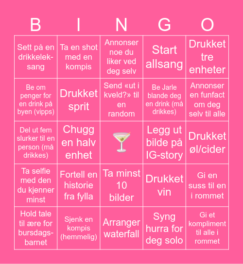 27 + 28 wohooo Bingo Card