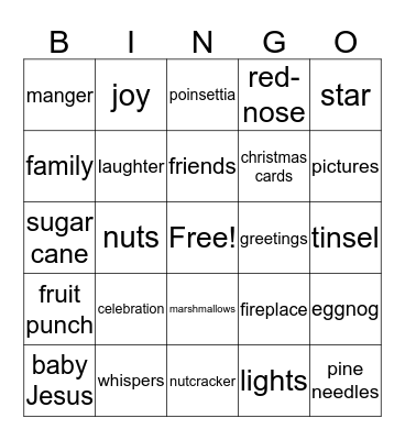 Christmas    5 Bingo Card