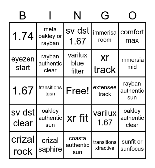 Week 3 Lens Bingo Card