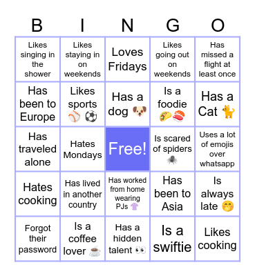 BEO OPS FRIYAY Bingo Card