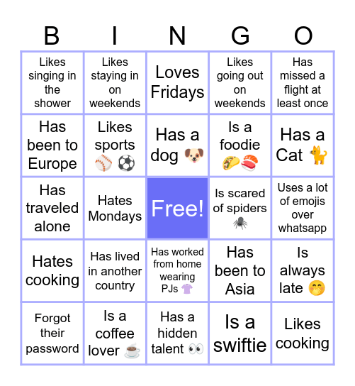 BEO OPS FRIYAY Bingo Card