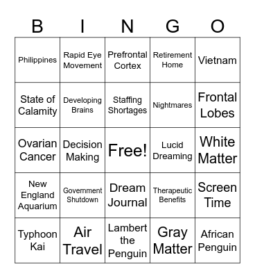 CNN 10 11/7/25 Bingo Card