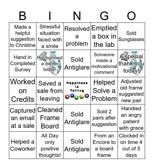 Lab Bingo Card