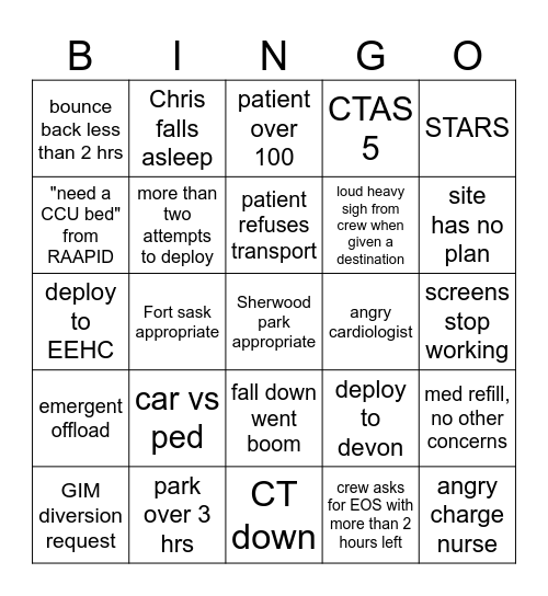 IOC BINGO Card