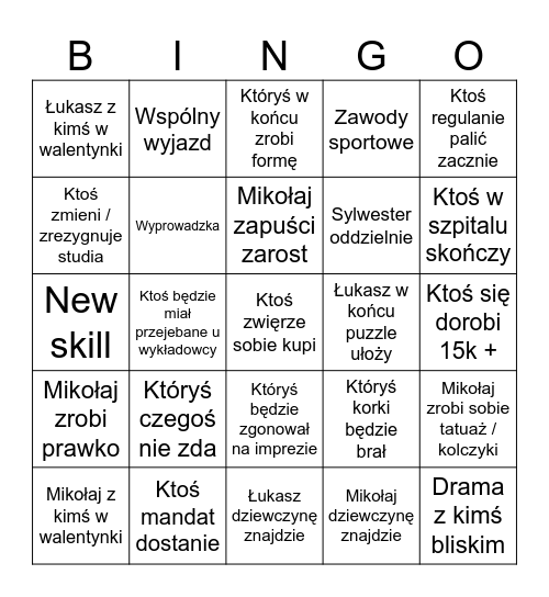 Do Hallowen 2026 (włącznie) Bingo Card