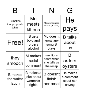Bianca Bingo Card