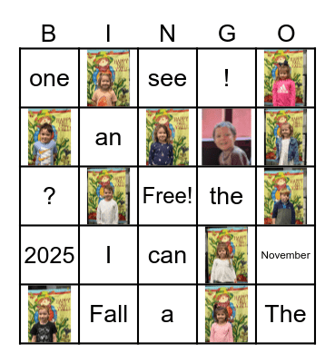 November Bingo Card