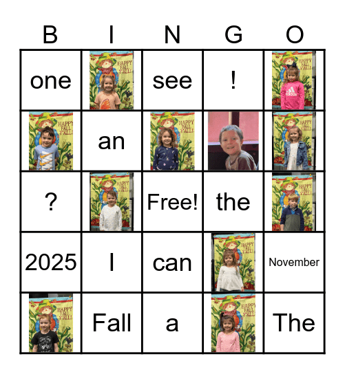 November Bingo Card
