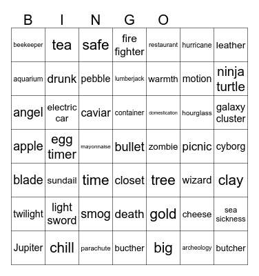 Little Alchemy 2 Bingo #1 Bingo Card