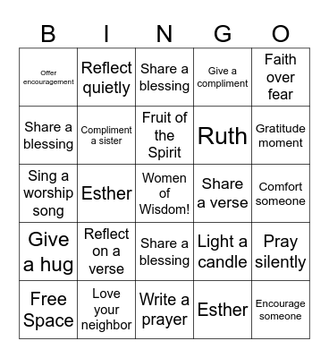 BLESSING BINGO Card