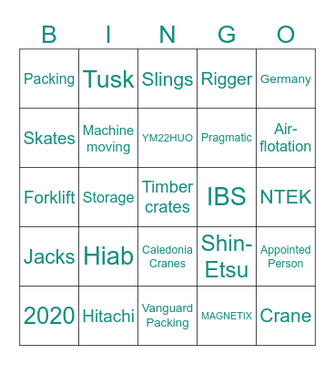 Magnetix Bingo Card