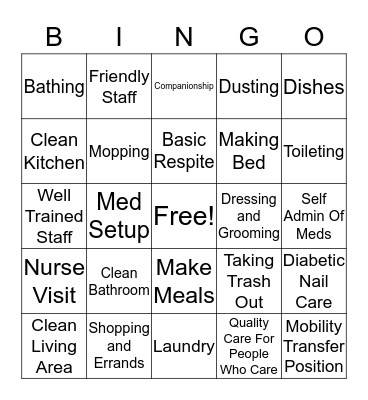 TIFFANY BINGO Card