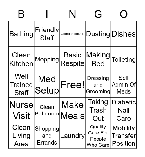 TIFFANY BINGO Card