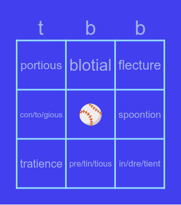 the baseball board Bingo Card