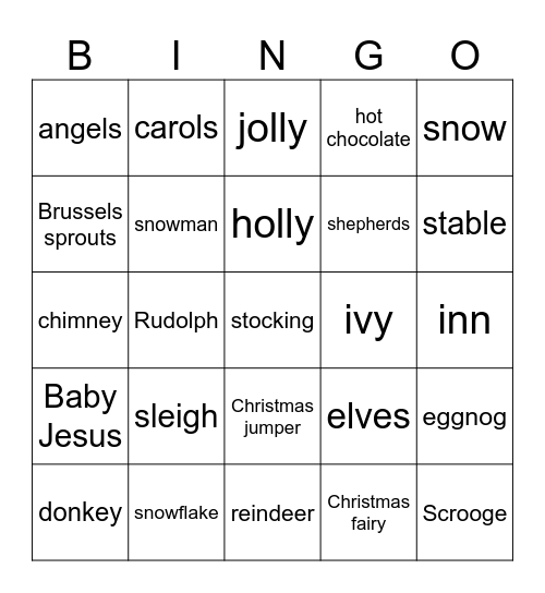Christmas Bingo Card